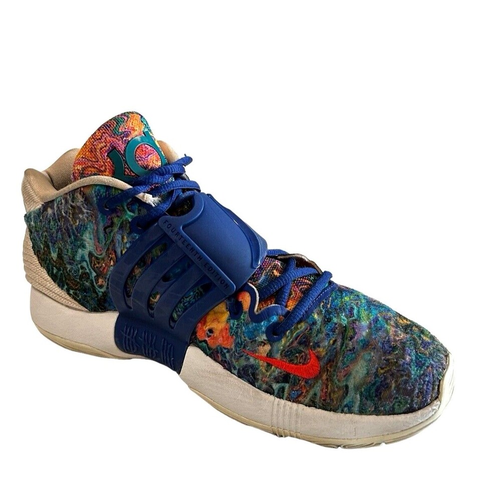 Nike Air KD 14 Kevin Durant Psychedelic Royal Blue CW3935-400 Mens Size 8.5